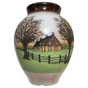 Vintage 1970s Beauce Jean Cartier 1979 Signed Antoine Jacques Art Pottery Vase